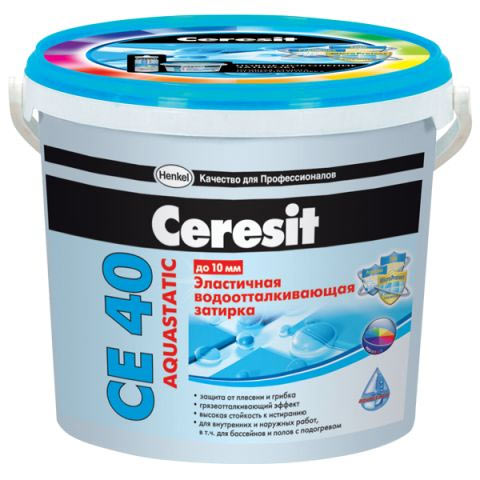 Эластичная затирка для швов плитки Ceresit CE 40 Aquastatic