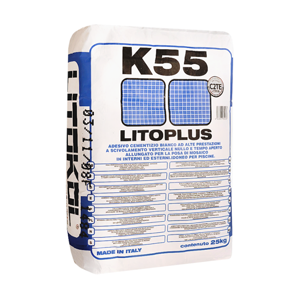 LITOPLUS K55 (Литокол к 55)– сухая клеевая смесь на основе белого цемента