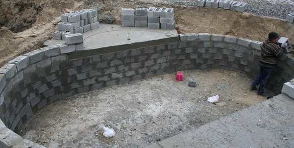 Кирпичный бассейн и из блоков: варианты строительства своими руками