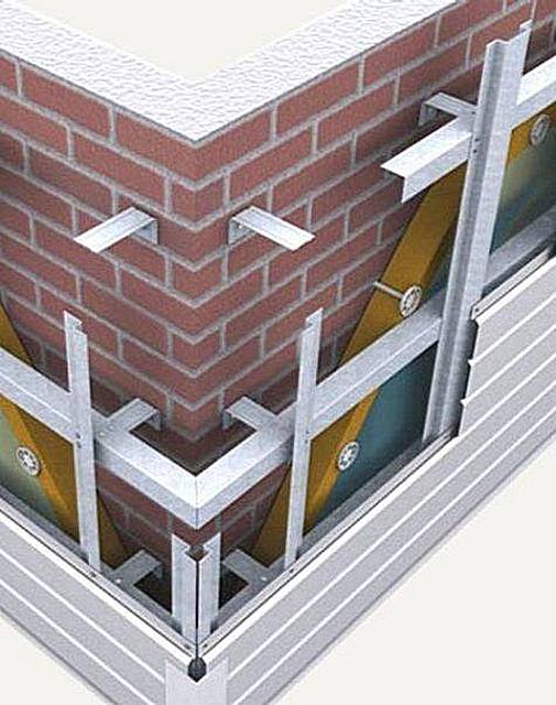 Конструкция подсистемы должна обеспечить расположение утеплителя нужной толщины и выравнивание возможных геометрических дефектов фасада