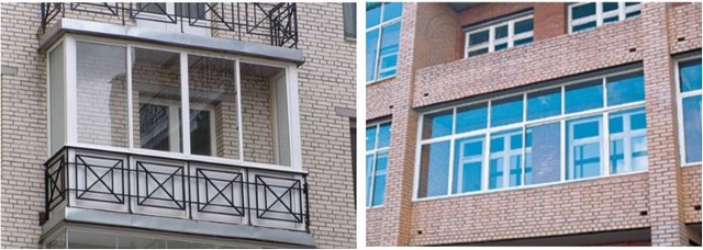 Балкон (слева) и лоджия – разница в принципиальной конструкции предопределяет и некоторые особенности проведения ремонтных, утеплительных и отделочных работ
