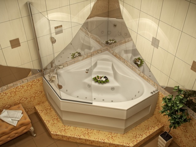 Некоторые ванны даже по своей форме уместны только в просторных помещениях