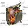 Печь отопительная Огонь Батарея-7Б с теплообменником