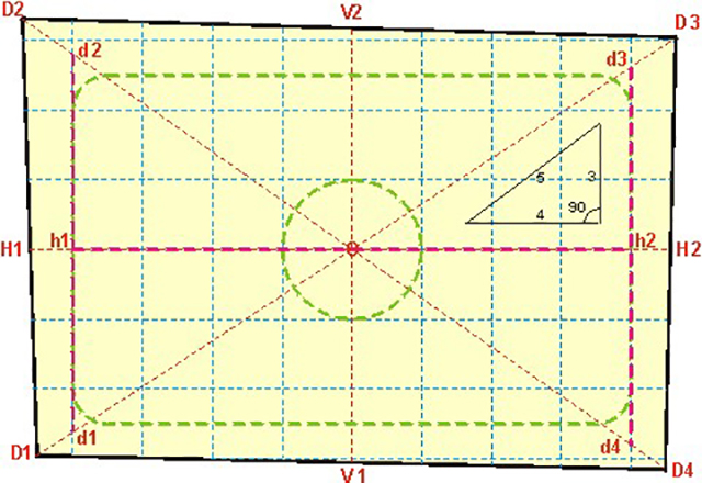 План помещения должен отражать отражать истинную геометрию помещения (черные линии) и правильную (красные линии)