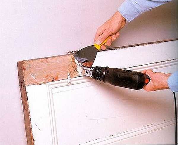 Как пользоваться строительным феном для удаления старой краски