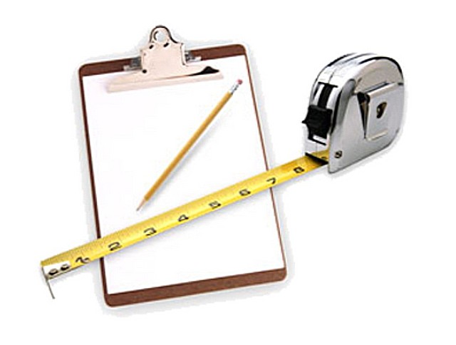 Базовый набор - обычная рулетка, блокнот, карандаш или маркер