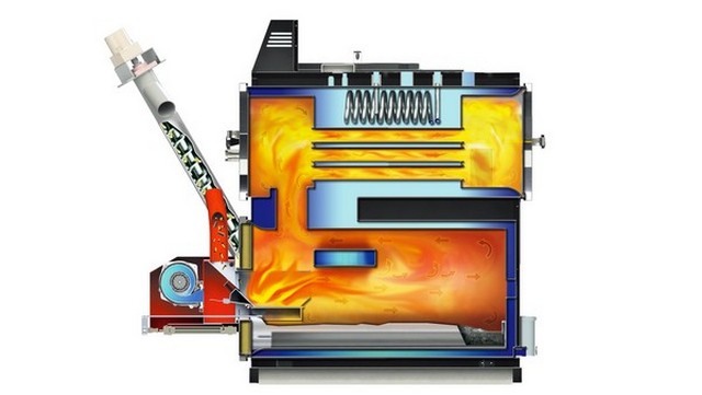 Примерная схема подачи гранулированного топлива в котел