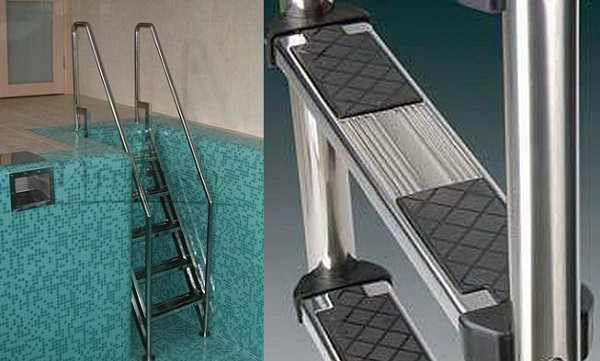 Лестницы в бассейн: каркасный, надувной, стационарный