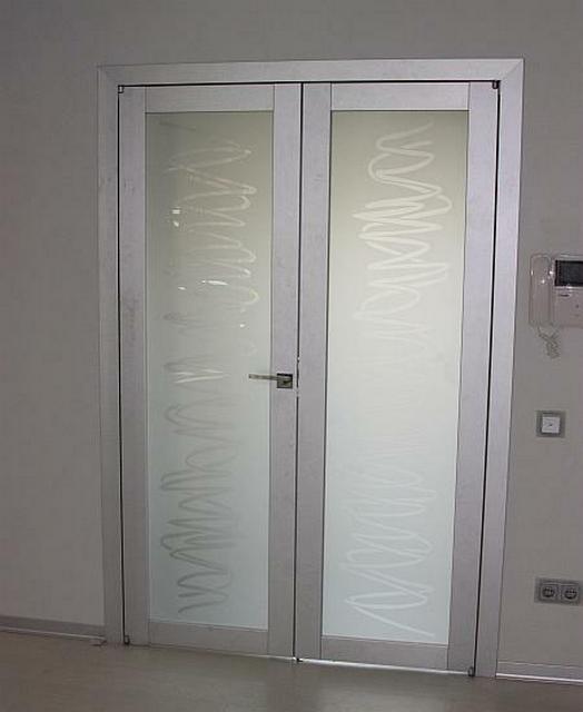 Алюминиевые двери со стеклянными вставками