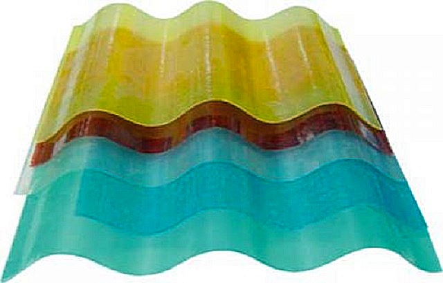 Волнистые листы армированного стеклопластика