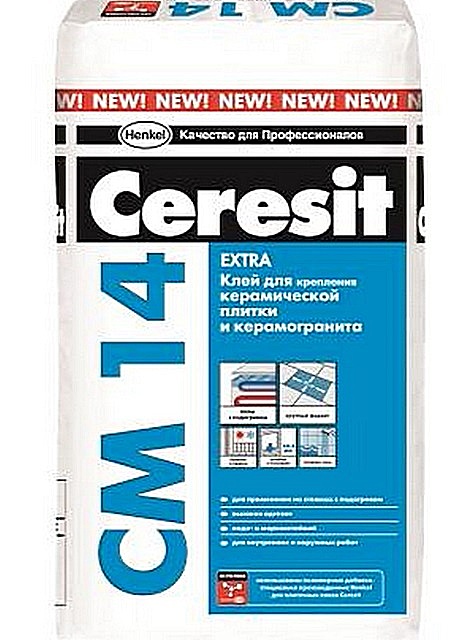 Упаковка плиточного клея «Ceresit СМ 14 Extra»,