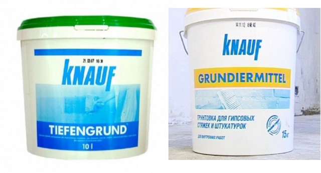 Грунтовки «Tiefengrund»  и «Grundiermittel»для предварительной подготовки поверхности под «теплый пол»