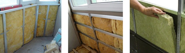 Варианты утепления стенки балкона минеральной ватой