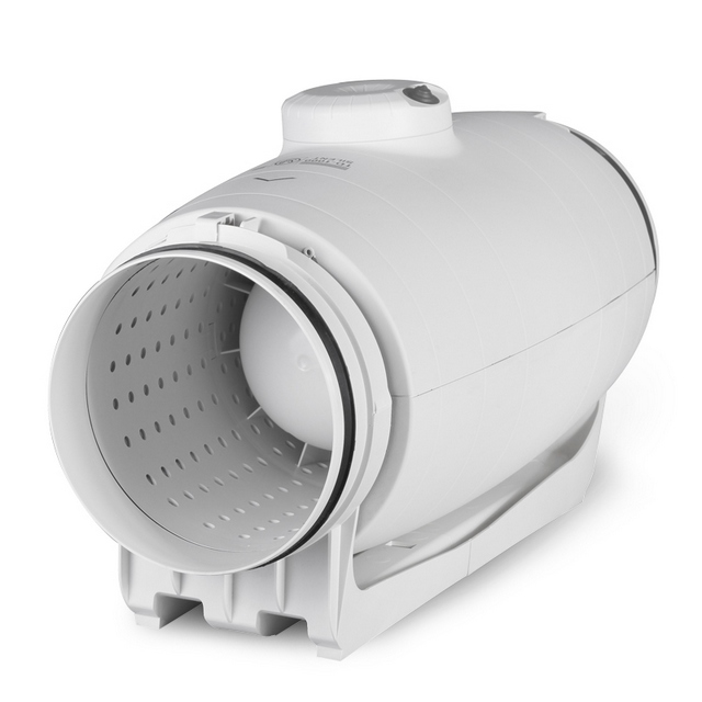 Канальный вентилятор с системой глушения шумов и вибраций