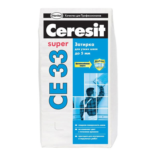 Затирка для плитки Ceresit СЕ 33 Super: характеристики и инструкция по применению
