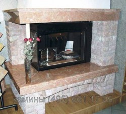 Фронтально-угловой камин Мелон