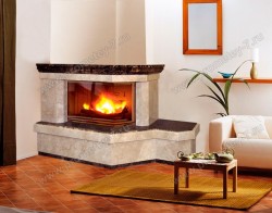 Фронтально-угловой камин Орфи