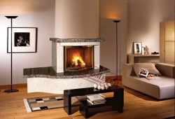 Фронтальный камин Аполло с банкетой