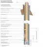 Комплект двухходового дымохода Schiedel UNI с вент. каналом диаметром 180 х180 мм, высотой 0,33 метра