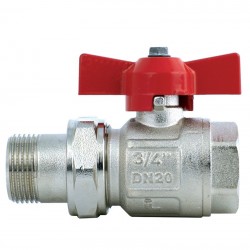 Кран шаровой с накидной гайкой полнопроходной бабочка Itap IDEAL 1 1/4