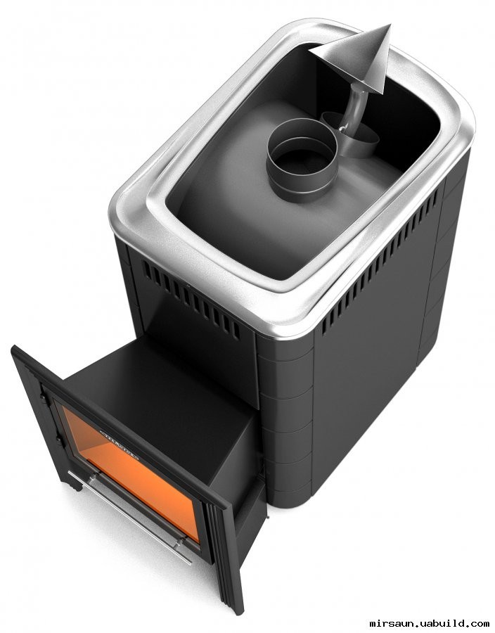 Печь банная Термофор Ангара 2012 Витра Антрацит