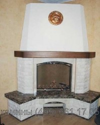 Угловой камин Бьянко