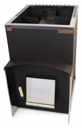 Печь для бани Вулкан Эльбрус 26 с теплообменником Стандарт