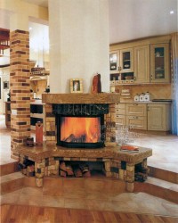 Угловой камин Вэбер