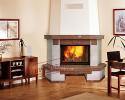 Угловой камин Закат