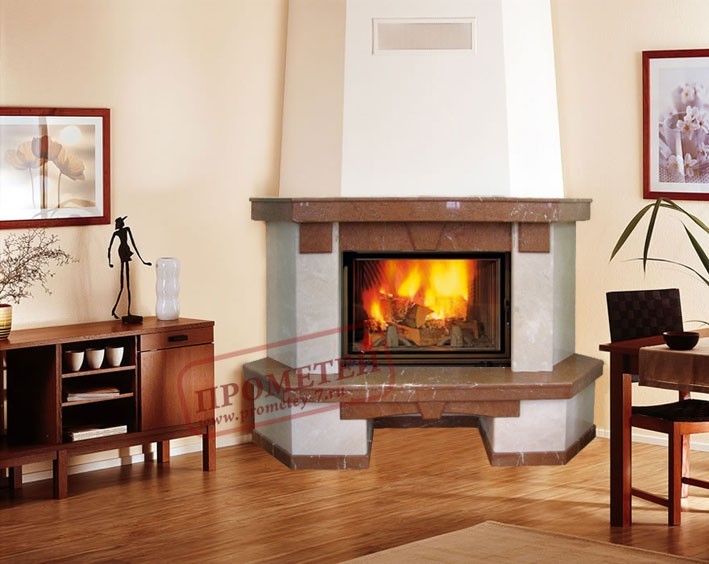 Угловой камин Закат