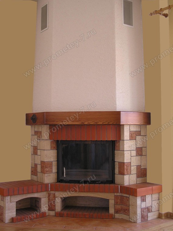 Угловой камин Кения