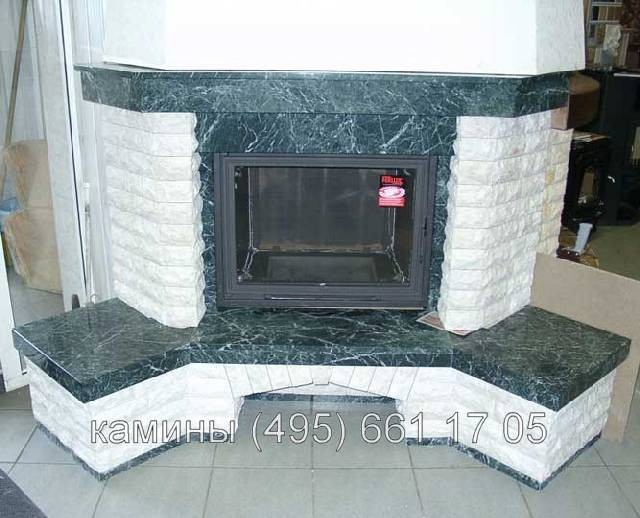 Угловой камин Лайма