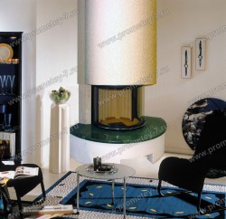 Угловой камин Луна