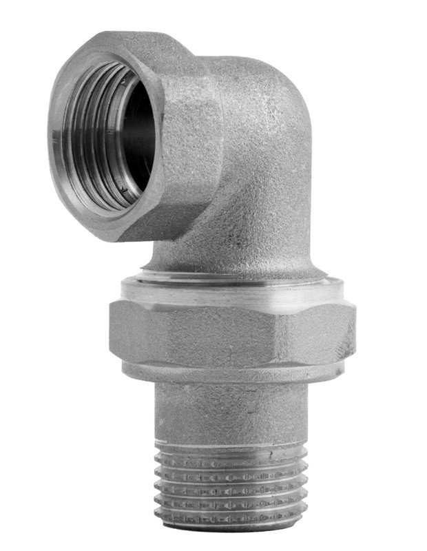 Соединитель угловой никелированный американка 162 3/4