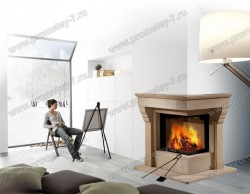 Угловой камин Обанне