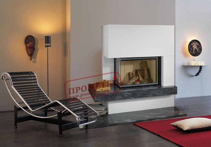 Фронтально-угловой камин Кельн